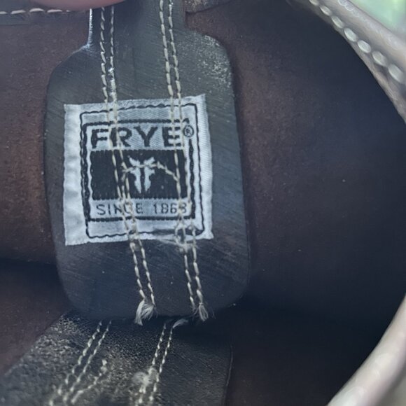 Frye boots women 7.5 square toe cowboy Western Barn Riding Equestrian harness - Picture 8 of 14